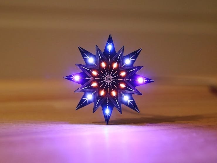 ATtiny13A PCB Star Wearable – A Tiny Twinkling Ornament